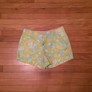 Lilly Pulitzer Yellow Shell Shorts